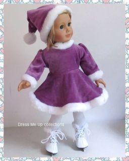 Ice Skating 2pc Skating Outfit Hat 4 American Girl Doll Clothes 910 P