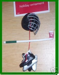 Ice Hockey Skate Helmet Stick Decoration Ornament