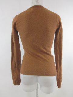 Icon Light Brown Wool V Neck Long Sleeve Sweater Sz S