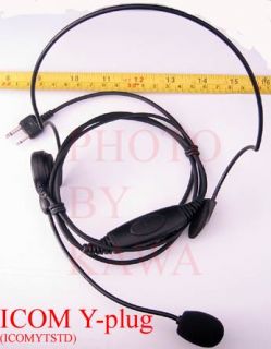Wire Headset Mic for Icom Radio Y Plug Icebd Ictrt