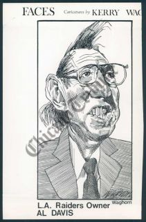 CT PHOTO ako 144 Caricature Kerry Waghorn Al Davis LA Raiders Owner