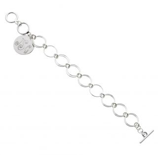 Silver ID Charm Simply Charming Bracelet PERSONALIZED Engraved