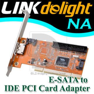 Port SATA E SATA IDE PCI Card Adapter Card Serial ATA Cable Dos
