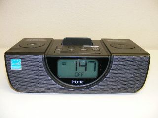 iHome iPod iPhone Dock  Sure Alarm Clock Radio Battery Backup HIP42