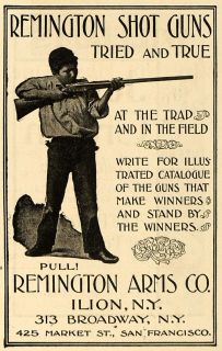 1898 Ad Remington Arms Ilion Gun Broadway Hunting Rifle   ORIGINAL