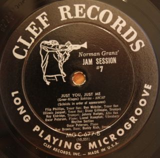 Illinois Jacquet Dizzy Gillespie Norman Granz’ Jam Session 7 LP Clef