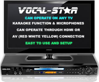 PARTY VOCAL STAR HDMI CDG DVD KARAOKE MACHINE PLAYER   350 SONGS & 2