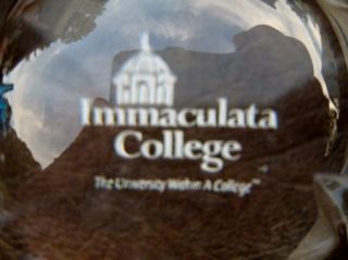 Waterford Crystal Immaculata College University Vintage Paperweight
