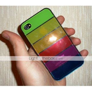 USD $ 4.49   Rainbow Protective Case for iPhone 4 (Black),