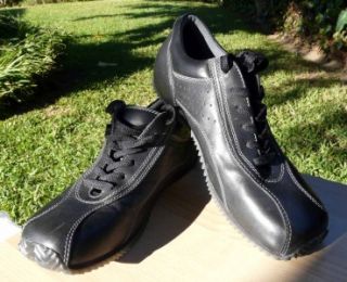 Bass Black Leather Oxford Casual Mens Shoes Size 13 M Wedge Sole