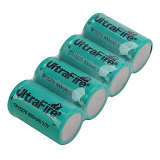 EUR € 6.61   UltraFire tr 15.270 3.0V 800mAh ricaricabile Li ion (4