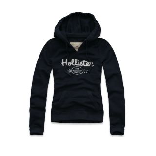 Hollister by Abercrombie Women Hoodie Imperial Beach Navy