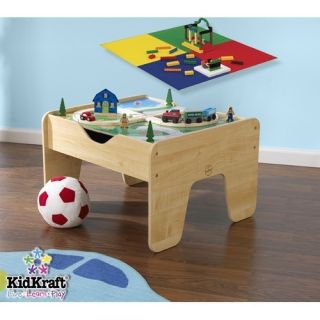 KidKraft 2 in 1 Lego and Train Activity Table 17576