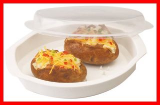 Microwave Potato Cooker w Prongs Even Cooking Up to 4 Medium Potatoes