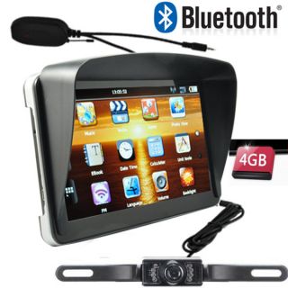 inch Car GPS Navigation Bluetooth AV in SAT Nav Rear View Camera 4GB