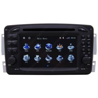 Car GPS Navigation 2 DIN TFT TV DVD Radio for 1998 02 Mercedes Benz E
