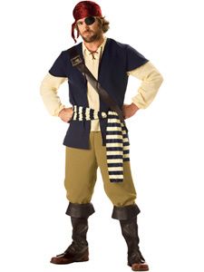 Rogue Pirate Incharacter Deluxe Costume Large Mens L