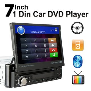 True HD Def 7Single DIN in Dash Touch Screen Car Stereo DVD Player