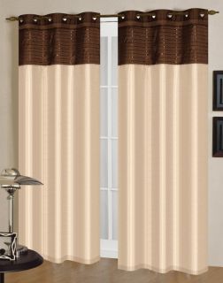  Grommet Top Curtain Panels with Sequin Top 84 inch Long Curtains