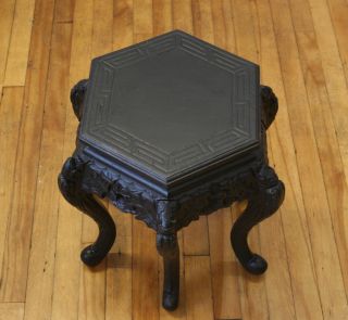 Antique Victorian Stool Footstool Plant Stand Table Piano Stool