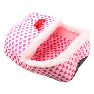 USD $ 31.59   Lovely Heart Pattern Crib Style Pet Bed (Pink,43x20x20CM