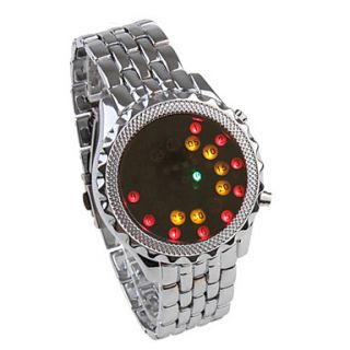 EUR € 10.39   31 led kleurrijk licht roestvrij stalen horloge