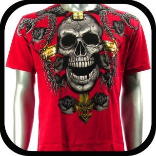  Shirt Tattoo Skull Punk AD33 Sz XXL Graffiti Indie Rock BMX 2XL