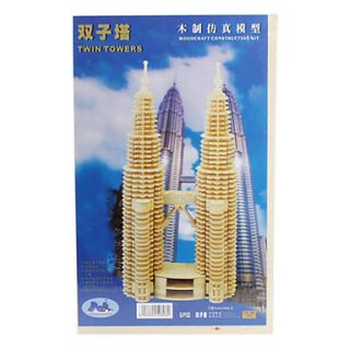 USD $ 33.79   Wooden 3D Twin Towers Puzzle Toy,
