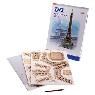 DIY Architecture 3D Puzzle Eiffel Tower (35pcs, difficulty 4 of 5