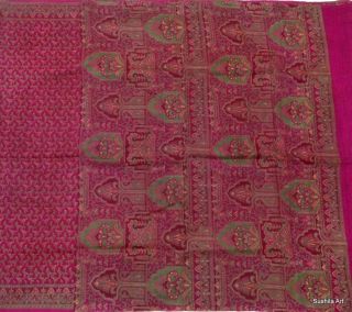 Hard to Find Design 100% Pure Silk Indian Antique Vintage Sari 5 YD