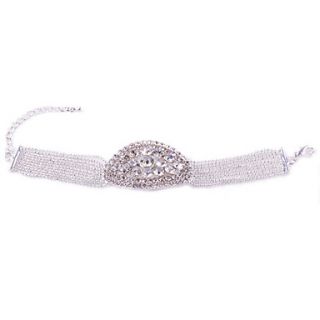 EUR € 5.42   Couleur Silver Crystal Bracelet en alliage, livraison
