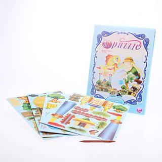 DIY Paper Fairy Tale 3D Puzzle Fisherman and the Goldfish Story (43pcs