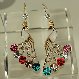 EUR € 10.39   Peacock Diamond Alloy Oorbellen, Gratis Verzending