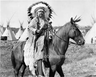 Old Photo Pacific NW Umatilla Native American Indian Chief on Horse