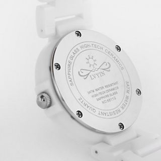USD $ 44.99   Unisex Ceramic Analog Quartz Wrist Watch (White),