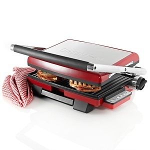   Steak King Panini Style Indoor Grill Red Grourmet Grilling CLEARENCE