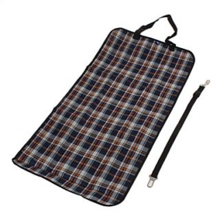 Plaid Patroon Opvouwbaar Car Seat Cover met Safe Riem voor Huisdieren