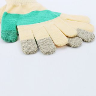 USD $ 9.46   Touch Gloves for iPhone and iPad(Yellow & Green),