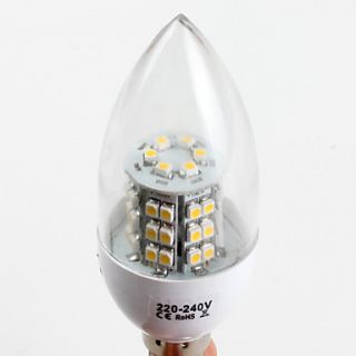 USD $ 5.69   E14 SMD 3528 48LED 200LM 2.8W Warm White Candle Bulbs