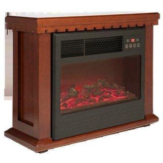 Red Core Amish Style Quartz Infrared Fireplace Heater 1000 sqft 2 CLRS