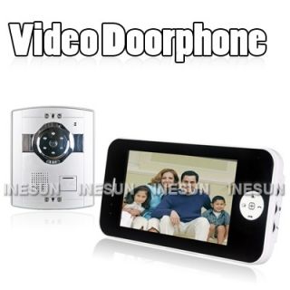  LCD Monitor Video Door Phone Intercom System Doorbell Night IR Camera