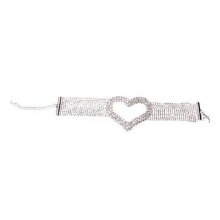 EUR € 5.51   Coeur creux chaîne délicat cristal Cuff Bracelet à