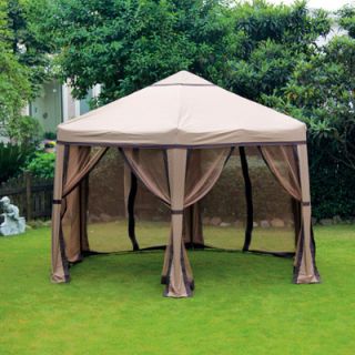  10X12 HEX & NETTING INSTANT CANOPY AWNING PATIO SCREEN ROOM CANOPY