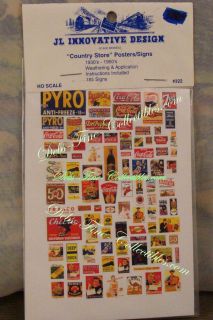 JL Innovative Design Country Store Posters Signs HO