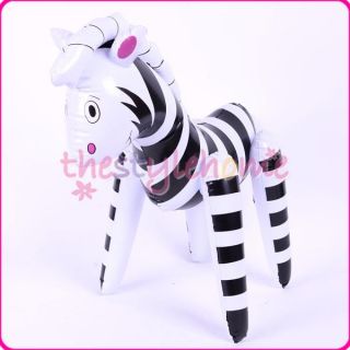 Inflatable Cute Fun Blow Up Zebra Horse Party Favour Soft Lightweight