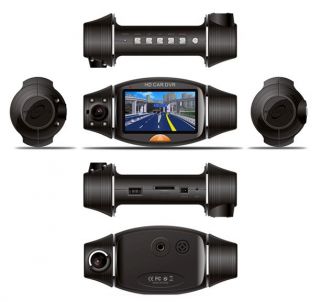 LCD Video Dashboard Vehicle Camera Dual Lens Camera Recorder GPS