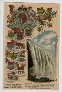 1910 Niagara Falls Ont Advert Card Queens Park Baza