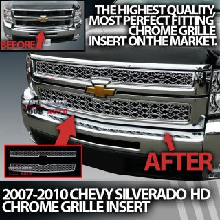 2007 2010 Chevy Silverado HD Chrome Grille Insert