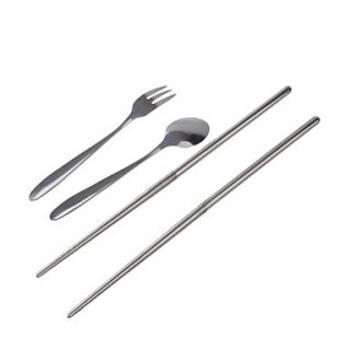 USD $ 3.59   Stainless Steel Travel Easy Dinner Set (Fork + Spoon