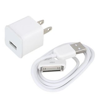 USD $ 4.59   US Plug Charger for iPhone 4 and 4S (White),